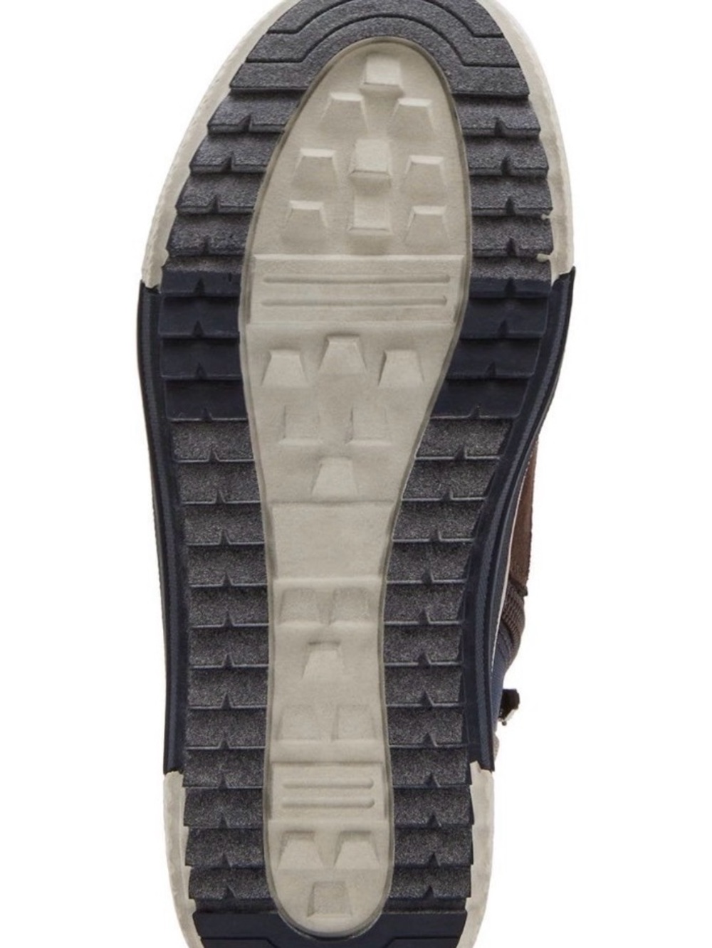 Brand New In Box Steve Madden Eliass Boys High Top Sneakers Size 5 Navy Brown - Picture 8 of 9